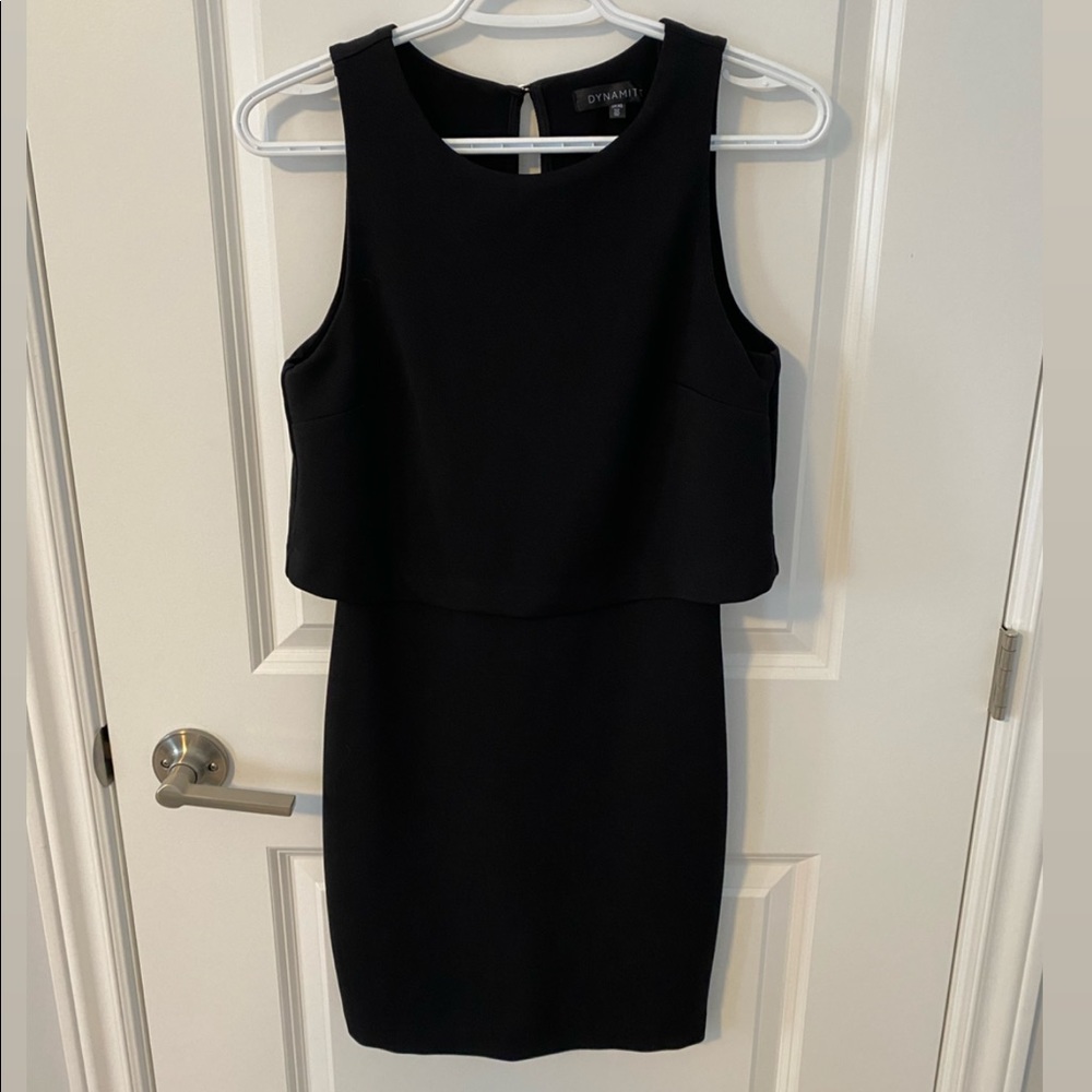 Dynamite Black Body Con Dress